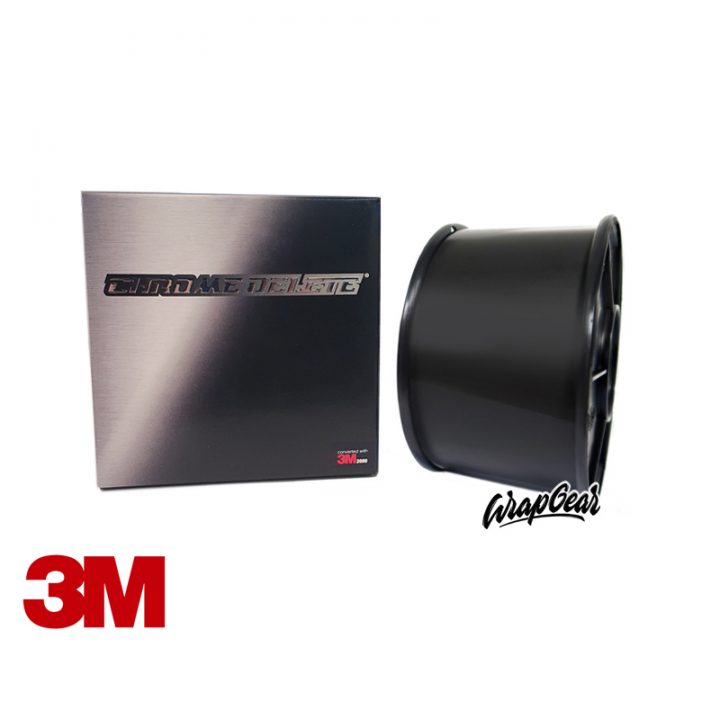 Chrome delete 3M satin zwart WrapGear